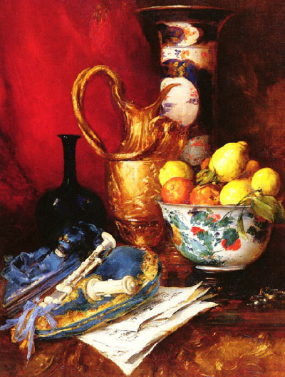 А.Воллан "Натюрморт с фруктами и ваза."