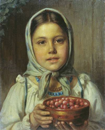 Н.Е.Рачков "Девочка с ягодами."