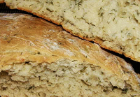 Чесночный хлеб с укропом.